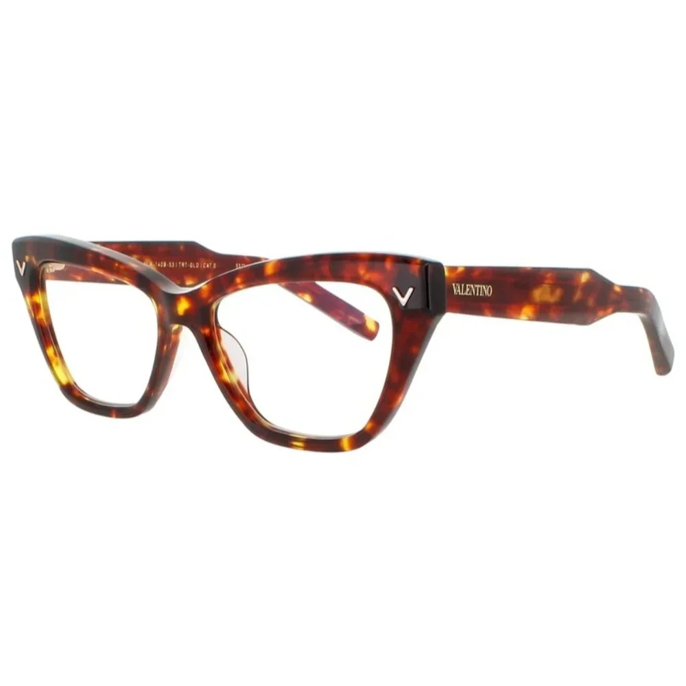 NWT VALENTINO EYEGLASSES CAT EYE WOMEN HAVANA EYEWEAR